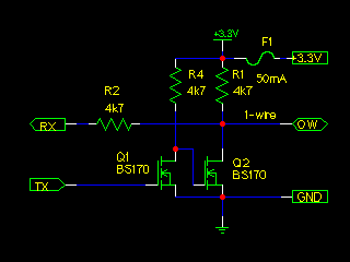 1-wire with NMOS